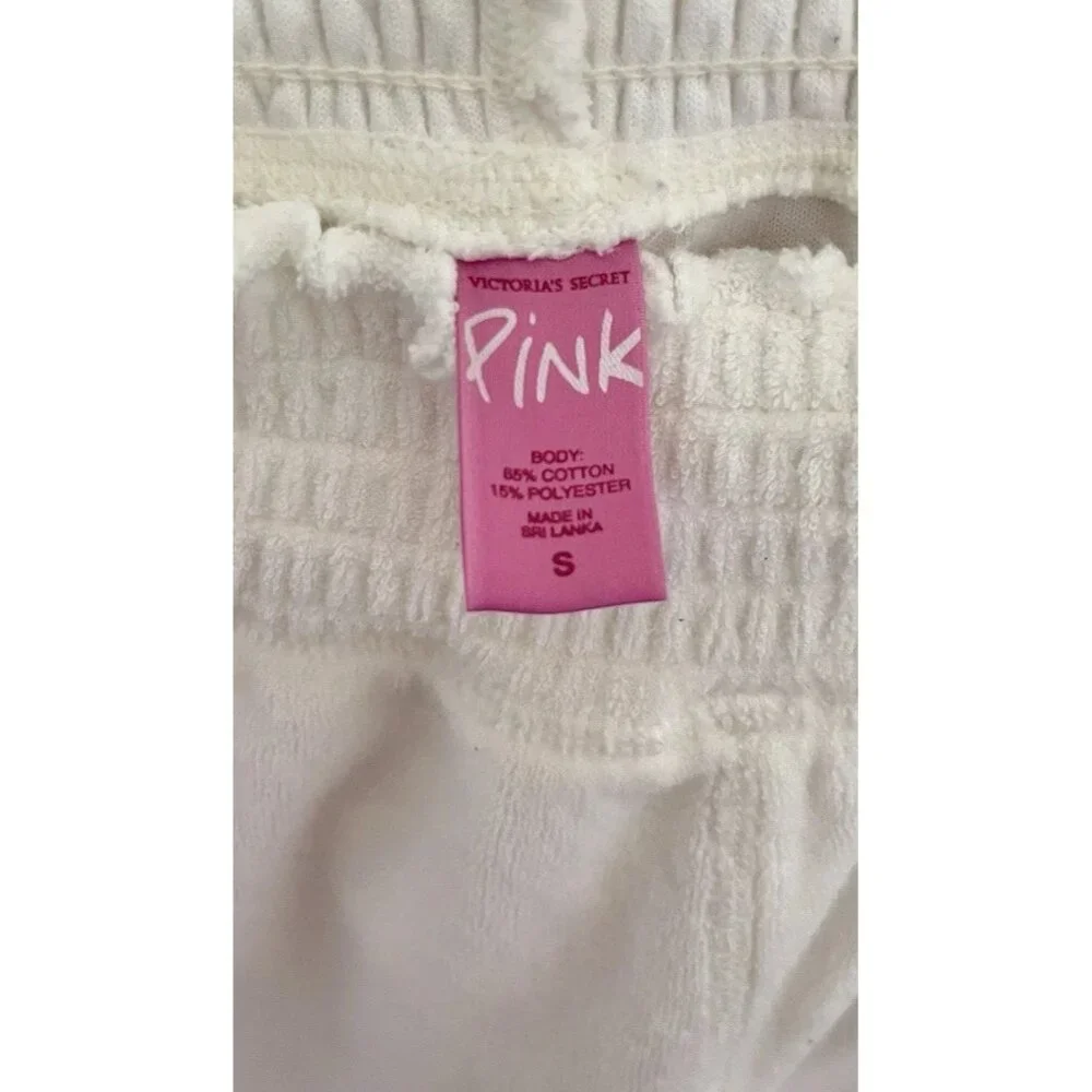 Victoria’s Secret Pink White Terry cloth Matching Set Vintage 2006 Size Small - Picture 13 of 15